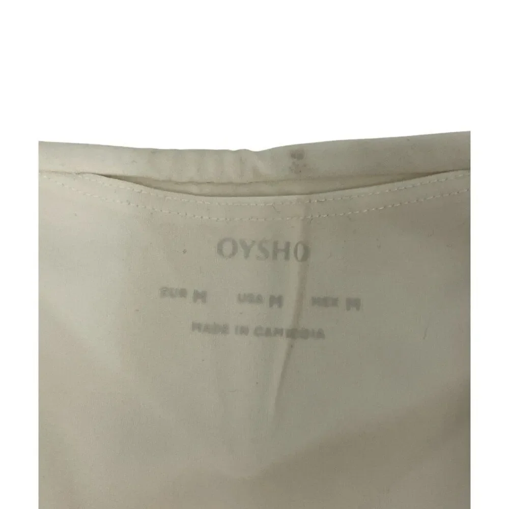Oysho Womens Leggings Medium M ecru Comfortlux High Rise 7/8 Length 6224/226 NWT